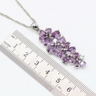 925 Silver Cz Pear Amethyst Ring Earrings Bracelet Pendant Necklace Set