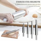 Stainless Rolling Pin Non-stick Pastry Dough Roller Baking Kitchen Tools