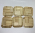 Vintage Jamaica Coat Of Arms Logo Drinking Coaster Set Pressed Bamboo 16