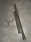 12-20 Inch Brushed Nickel  Side Mount Curtain Rods Set Of 2