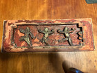 Chinese Asian Wood Highly Carved Wood Panel Antique Vintage Collectible Art