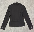 Bcx Womens Black Fitted Blazer Size Small 2 Button Tailored Career Jacket