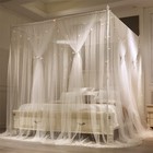 Vethin Princess Bed Canopy Curtain Double Layer Mosquito Net Double White