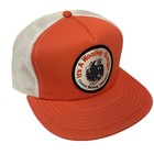 Nos New Vtg 80   s Kayjet Orange Mesh Trucker Hat Woolley Booger Drilling Snapback