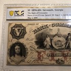 Obsolete Currency 1858 Savannah Georgia  5 Serial 99  Bank Of Commerce Pcgs Ef40