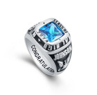Men s Personalized High School Class Ring University Graduation Square Gemstone