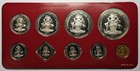 1977 The Bahamas 9 Coin Proof Set 2 8721 Troy Ounce Silver