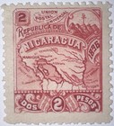 Travelstamps  1896 Nicaragua Stamps Sc 90-map Of Nicaragua  Mint Og Hinged Mogh