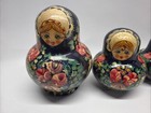 Vintage Russian Matryoshka Nesting Dolls Set 10pc Hand Painted Floral Signed