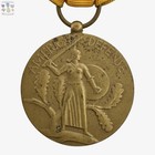 Wwii U s   Army American Defense Medal Foreign Service Clasp Ribbon Bar