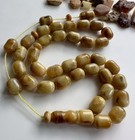 Antique Natural Baltic Amber Islamic Prayer Rosary Brown 88g  33 Pressed Beads
