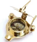 Nautical Compass Brass West London Sundial  Compass With Wood Box Lots Of 10 Pcs
