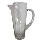 Blown Glass Martini Cocktail Pitcher Pinched Ice Lip Minimalist Vintage
