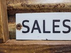 Vintage John Deere Porcelain Sign Old Tractor Sales   Service Dealer Garage Sign