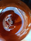 Amber Colored Blown Glass Decanter With Cork Stopper  543
