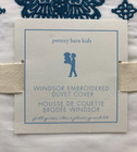 Pottery Barn Kids Windsor Embroidered Butterfly Duvet Cover Blue Full Queen Q78g