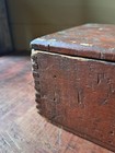 Antique Primitive Red Painted Box With Key