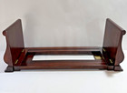Bombay Co Mahogany Bookend Adjustable Expandable 18 -29  Book Holder Vtg 6 5  Hi
