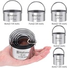 Biscuit Cutter Set Round Cookie Cutters With Handle 5 Pieces Stainless Steel New