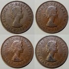 Lot Of  4  Great Britain One Pennies  1961-1964 - Elizabeth Ii  lot  5 