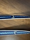Pinehurst Yri Golf Belt Men   s Size 38 Navy Blue Canvas Ribbon With Leather