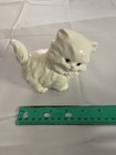 White Ceramic Persian Cat Kitten Figurine Kitsch Mid-century 4  Tall Vintage 