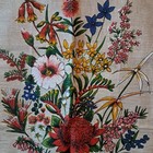 Vintage Pure Linen Kitchen Tea Towel Australian Flowers Leil