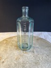 1800   s Pepto Mangan Antique Hexagonal Glass Bottle Apothecary Medicine Bottle