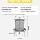 Mesh Bee Honey Press Machine Manual Honey Extractor Stainless Steel Household