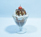 Fake Realistic Faux Food Cherry Fudge Ice Cream Sundae Dessert Display