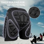 3d Eva Hip Protection Shorts Ski Snowboard Skate Crash Padded Black Xs