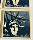 Delft Blue Tile Coaster Set 5  Holland America Line Cork Backs