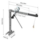 1 2 Ton 1000lbs Lift Crane Jack Hoist Swivel Lifting W  Cable Winch Pickup Truck