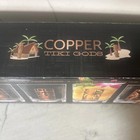 Set Of 4 Vtg Mid Century Screaming Tiki Gold Print Double Old Fashioned Glasses