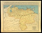 Vintage Venezuela Map Wall Art South America Original Caracas Amazon Rainforest
