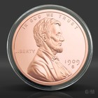 5 Oz Lincoln Wheat Cent Copper Round In Capsule  999 Fine Copper Bullion
