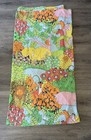 Vtg Stevens Utica Botanical Zoo 70   s Mod Jungle Full Xl Flat Sheet 81 X 104         