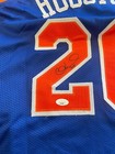 Allan Houston Auto Signed Blue New York Knicks Basketball Jersey Jsa Coa Nba