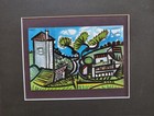 Pablo Picasso  house In Front Of A Hill   Matted Offset Color Lithograph 1971