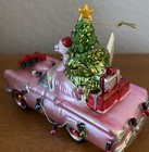 Brighten The Season   flamingo s Pink Convertable  Car Christmas Ornament Nwt