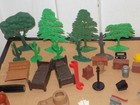 Large Pile Of Vintage Marx And Play Set Accessories
