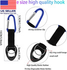 Durable Silicone Water Bottle Holder Hook Carrier With Carabiner Clip   Key Ring