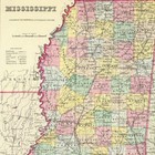Mississippi 1855 Vintage Map 11x14 Antique Cartography Historic Wall Art