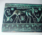 Unique Vintage Greek Decorative Tile 8  X 4  Handmade