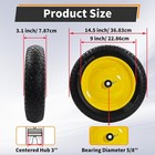 2pcs 4 80 4 00-8 Flat Free Wheelbarrow Tire fit 4 00-6  3 50 3 50-8