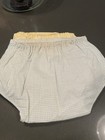  2 vtg Baby Rubber Diaper Cover Bloomers Lined Plastic Vinyl yellow blue Checked