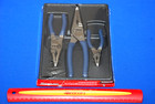 Snap-on New 3 Piece Power Blue Soft Grip Long-nose Slip Joint Plier Set