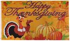 3x5 Happy Thanksgiving Turkey 100d 3 x5  Woven Poly Nylon Double Sided Flag
