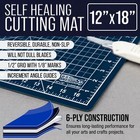 12  X 18  White blue Self Healing 6-ply Double Sided Durable Cutting Mat