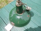 1940s 14  Porcelain Industrial Green Barn Light Vintage Gas Station
